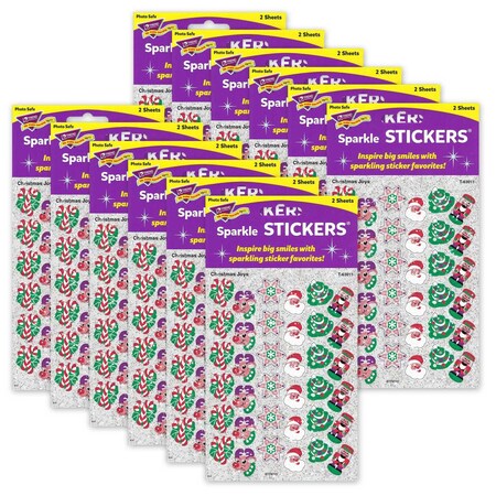 Trend Enterprises Christmas Joys Sparkle Stickers, PK864 T63011